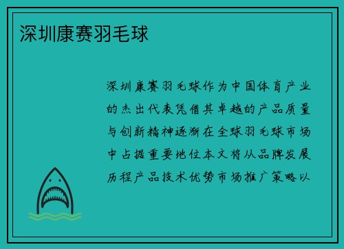 深圳康赛羽毛球